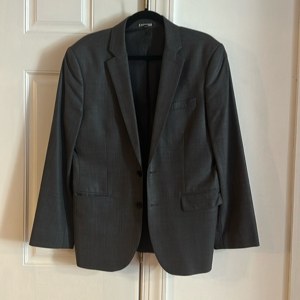 Dark gray plaid blazer